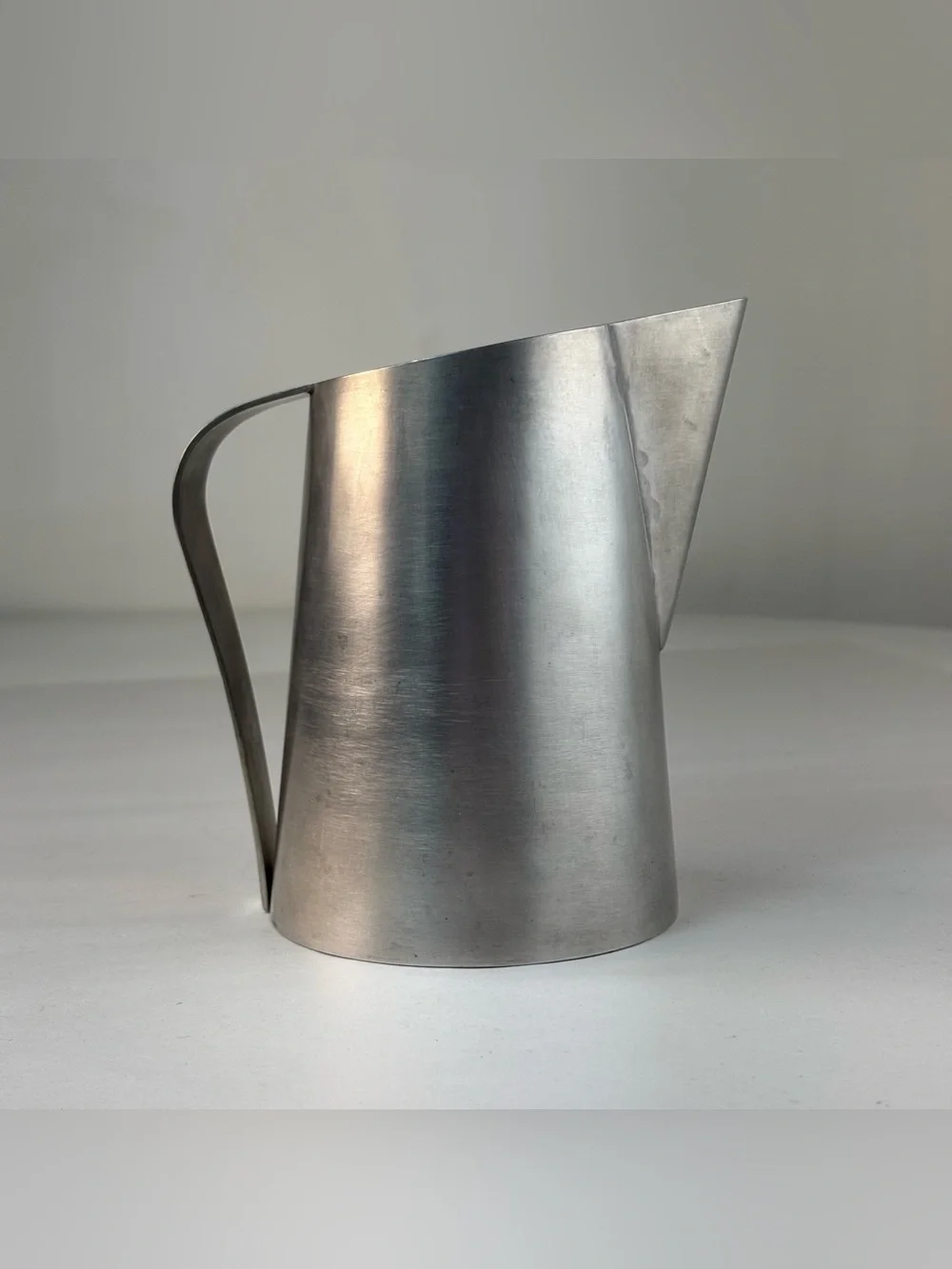 1970s Modern Design Pewter Pitcher Handmade by Ivan H. Crowell | Made in Canada